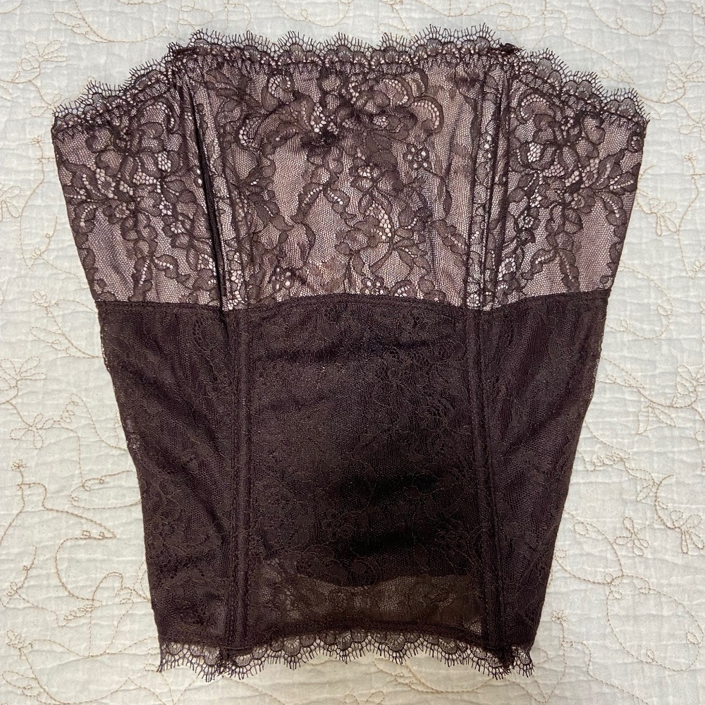 vintage DKNY lace strapless bustier corset xs